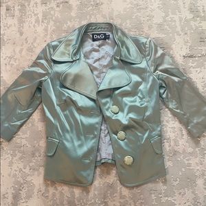 Dolce & Gabbana 3/4 sleeve satin blazer